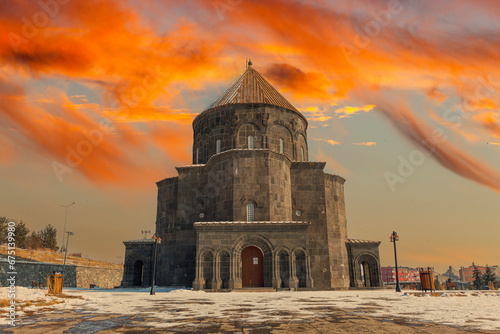 Church of the Apostles or Monastery Church in Kars Province ( Turkish name; Kumbet Mosque )Turkey travel destinations. Eastern Anatolia region, Türkiye