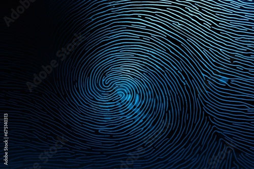 Abstract fingerprint on technology background. cyber security Concept