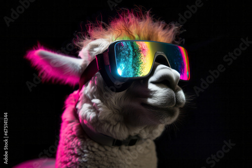 Tech-Savvy Alpaca Exploring Virtual Worlds © TheCatEmpire Studio