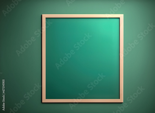 Green chalkboard with wooden frame