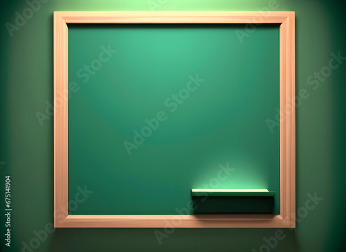 Green chalkboard with wooden frame