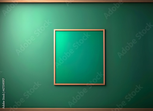 Green chalkboard with wooden frame