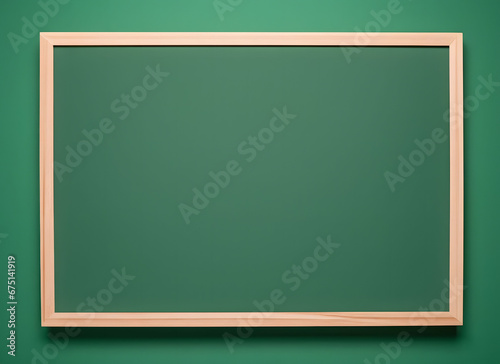 Green chalkboard with wooden frame