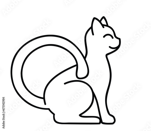 The symbol of a stylized domestic cat.