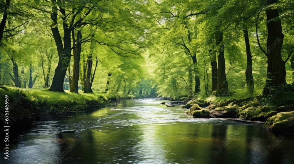 Obraz premium nature spring scenery north landscape illustration water tourism, destination beautiful, outdoor landmark nature spring scenery north landscape