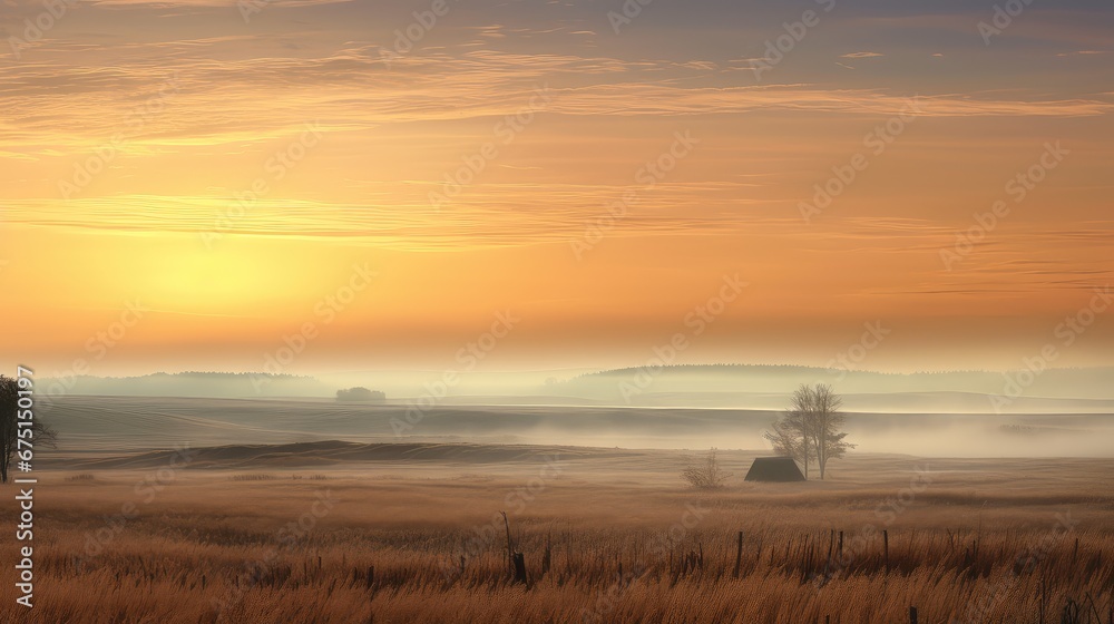 nature land dawn fog landscape illustration scape mountain, tree scene, natural scenery nature land dawn fog landscape