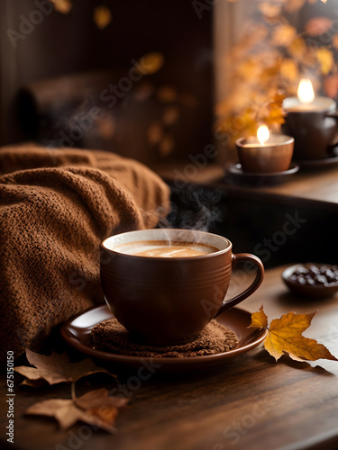 A coffee set with autumn vibe