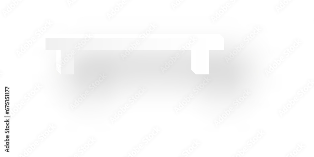 Park bench in paper cut style. White urban element Park bench in paper cut style. White urban element