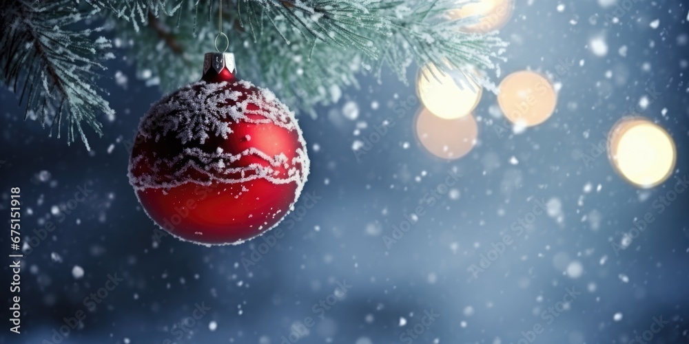 Christmas fir tree decoration hanging ball. Merry Christmas and Happy New Year. Festive bright beautiful background Christmas fir tree decoration hanging ball. Merry Christmas and Happy New Year. Festive bright beautiful background