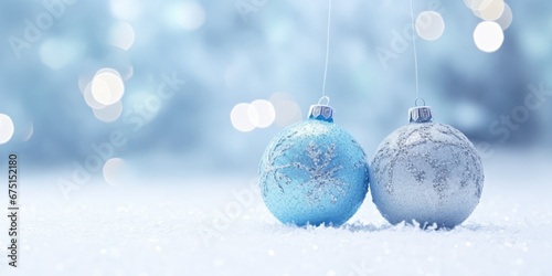 Christmas decoration bauble ball. Merry Christmas and Happy New Year. Festive bright beautiful background