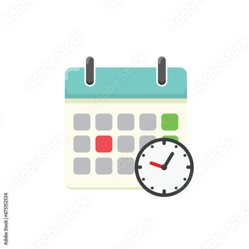 day limit, time limit , date limit . vector illustration in flat style