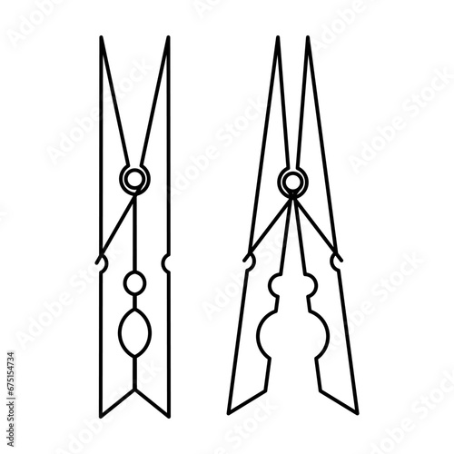 Wooden Clip Icon For Logo And More
