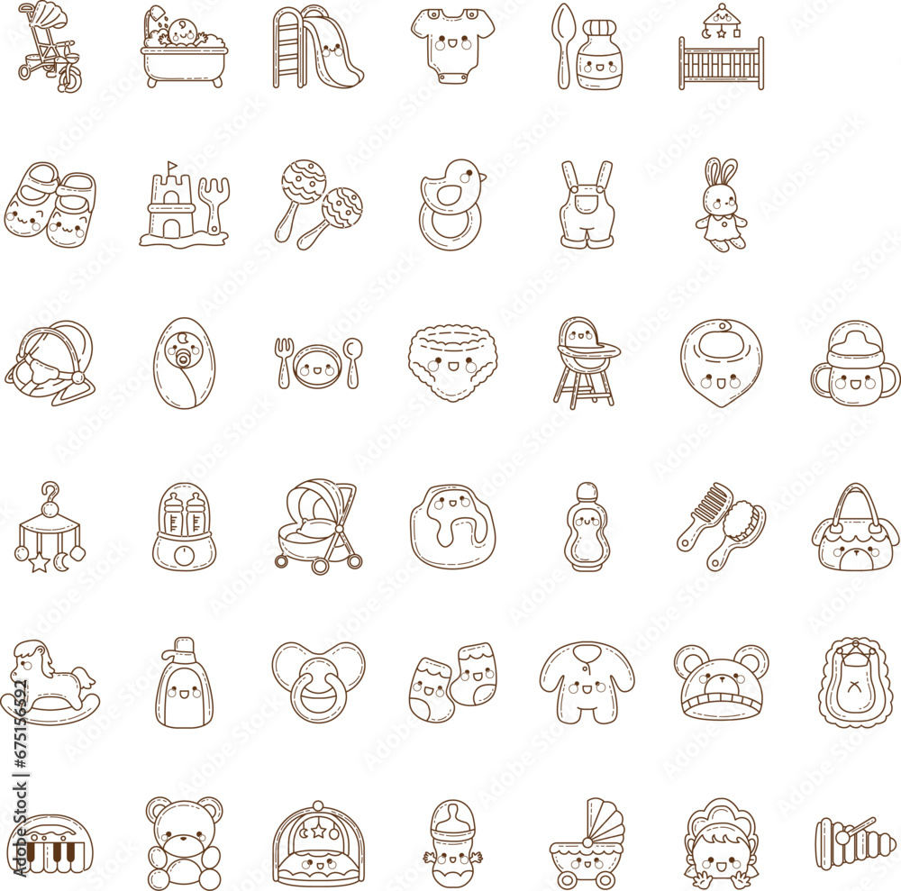 the theme of this icon set is Baby Cute.