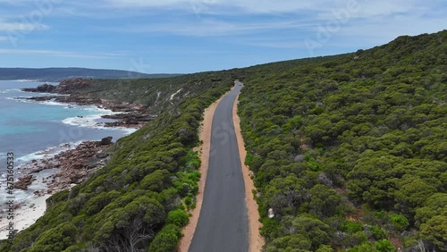 Wallpaper Mural Drone following car along scenic coastline in Margaret River, Western Australia. Torontodigital.ca
