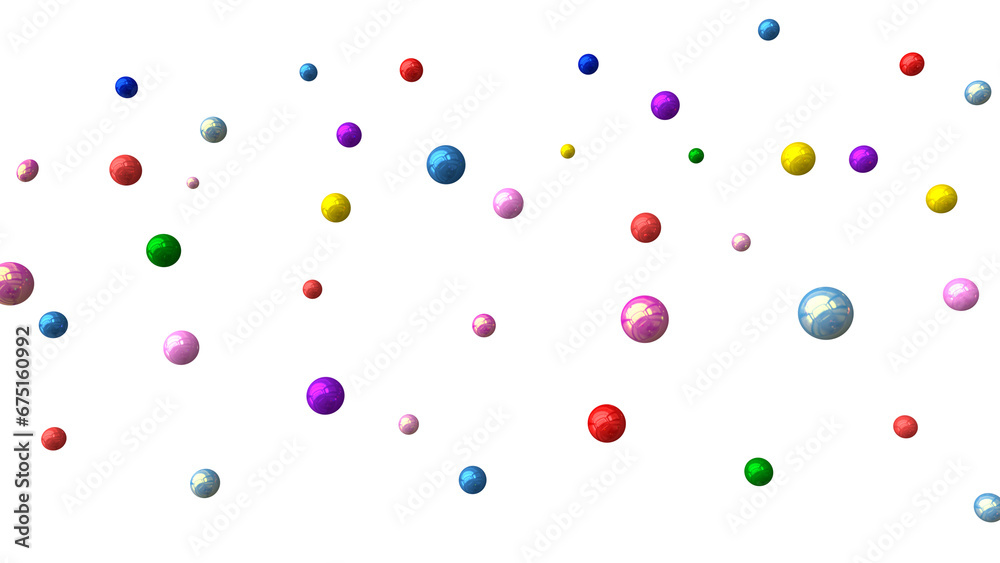 colorful balls on white background