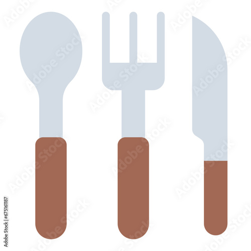 Cutlery eat spoon fork knife icon