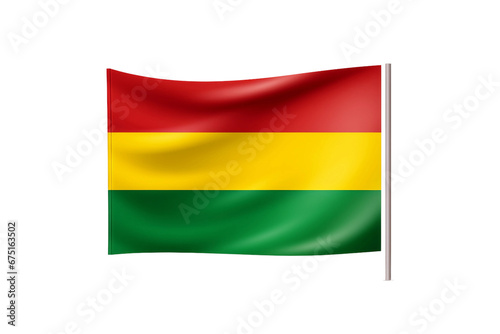 djbouti plain flag isolated on transparent background  Generative Ai