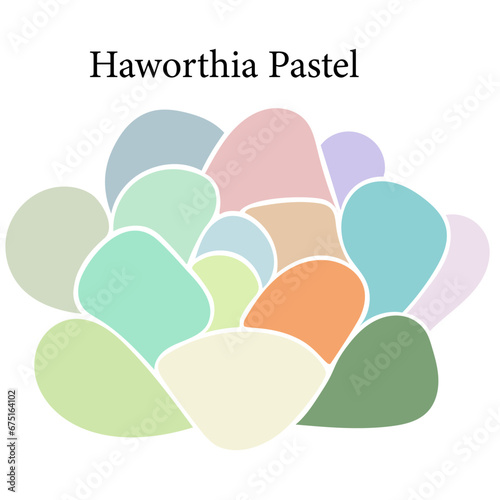 Soft Pebble Petals: Pastel Mosaic of Gentle Curves and Harmony