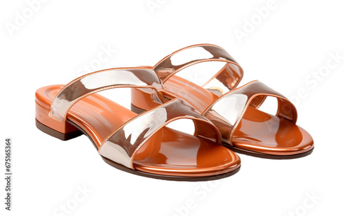 Slip-On Sandals, plane sandal isolated on transparent background.