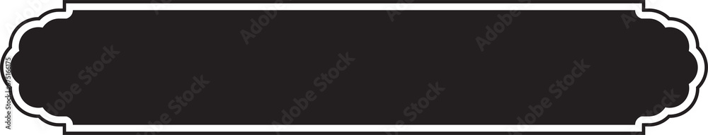 Islamic window frame. Indian and Arabic design with ornament for banner background. Turkish ribbon template. Muslim oriental sale sticker and header for text.