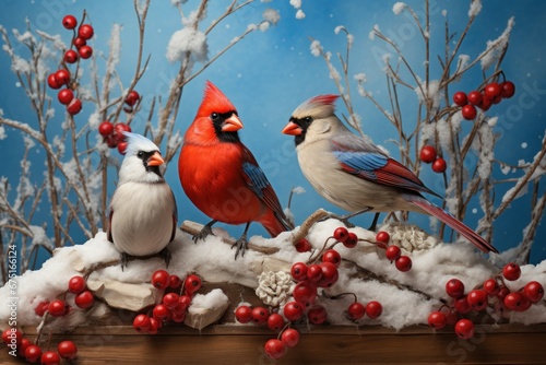 Winter Birds - Generative AI © Sidewaypics