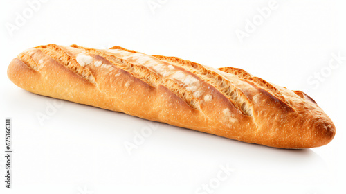 Baguette isolated on white background