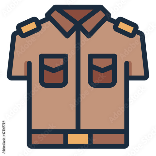 Uniform of scout adventure icon