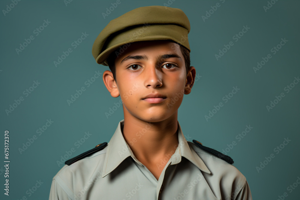 a young man in a uniform poses for a picture a young man in a uniform poses for a picture