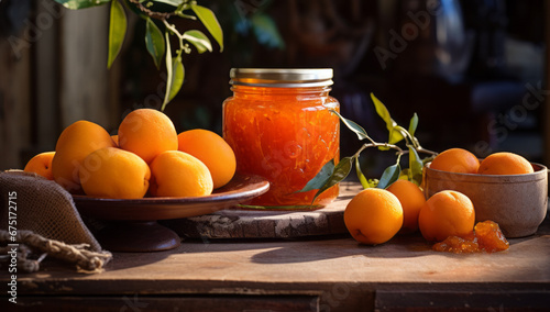 Fresh sweet apricot jam. Apricots, The Essence of Nature's Bounty: Exploring the Sweet and Nutritious photo