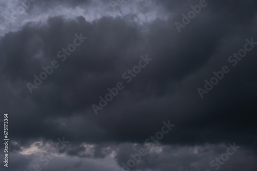 Dark huge cloud. Stormy heaven. © zhennyzhenny