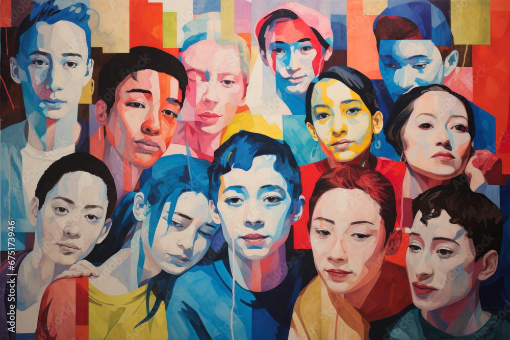 Multicultural Variation Ethnicity Crowd People Concept Multicultural Variation Ethnicity Crowd People Concept