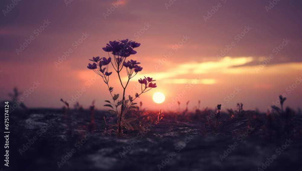 lavender flowers on blurred background, pretty lavender flowers. flowers in the morning. sunset, Summer Wildflower Meadow in Morning Sunlight