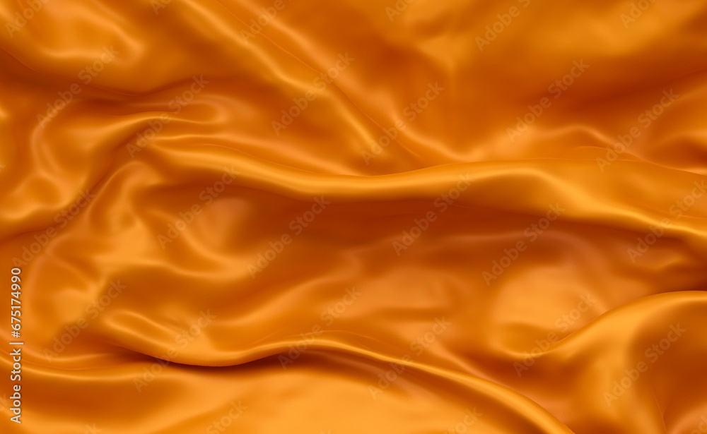 Fototapeta premium Abstract background in golden color. 3D fabric texture.