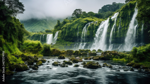 Waterfalls in the rainy season