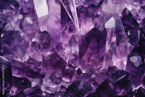 Enigmatic violet crystal artistic backdrop. Generative AI