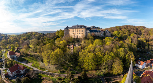 Luftbildaufnahmen Landkreis Harz Blick zum Schloss Blankenburg