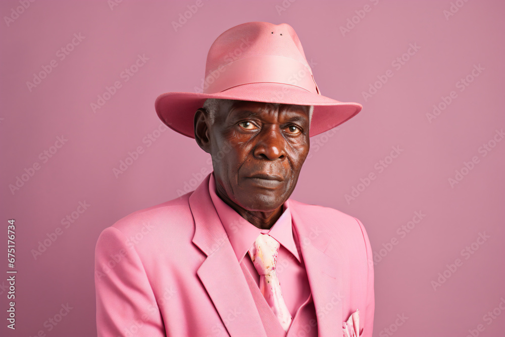 a man in a pink suit and hat a man in a pink suit and hat
