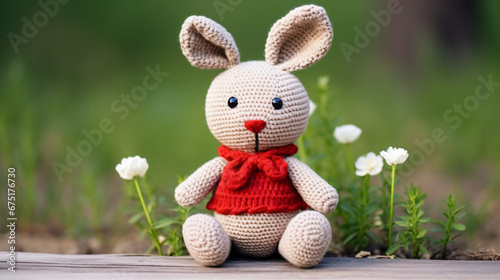 Knitted rabbit