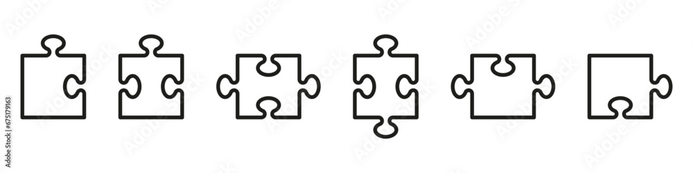 Puzzles grid - blank template.Game with details. Vector illustration. Puzzles grid - blank template.Game with details. Vector illustration.