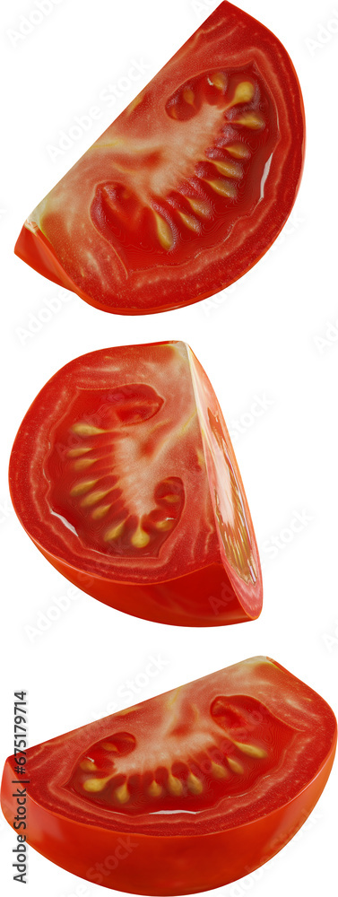 slices of raw red tomato slices of raw red tomato