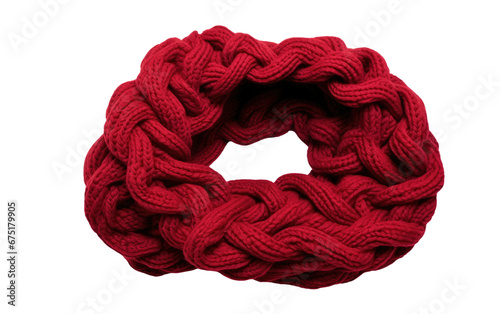 Knitted Infinity Scarf on Transparent PNG