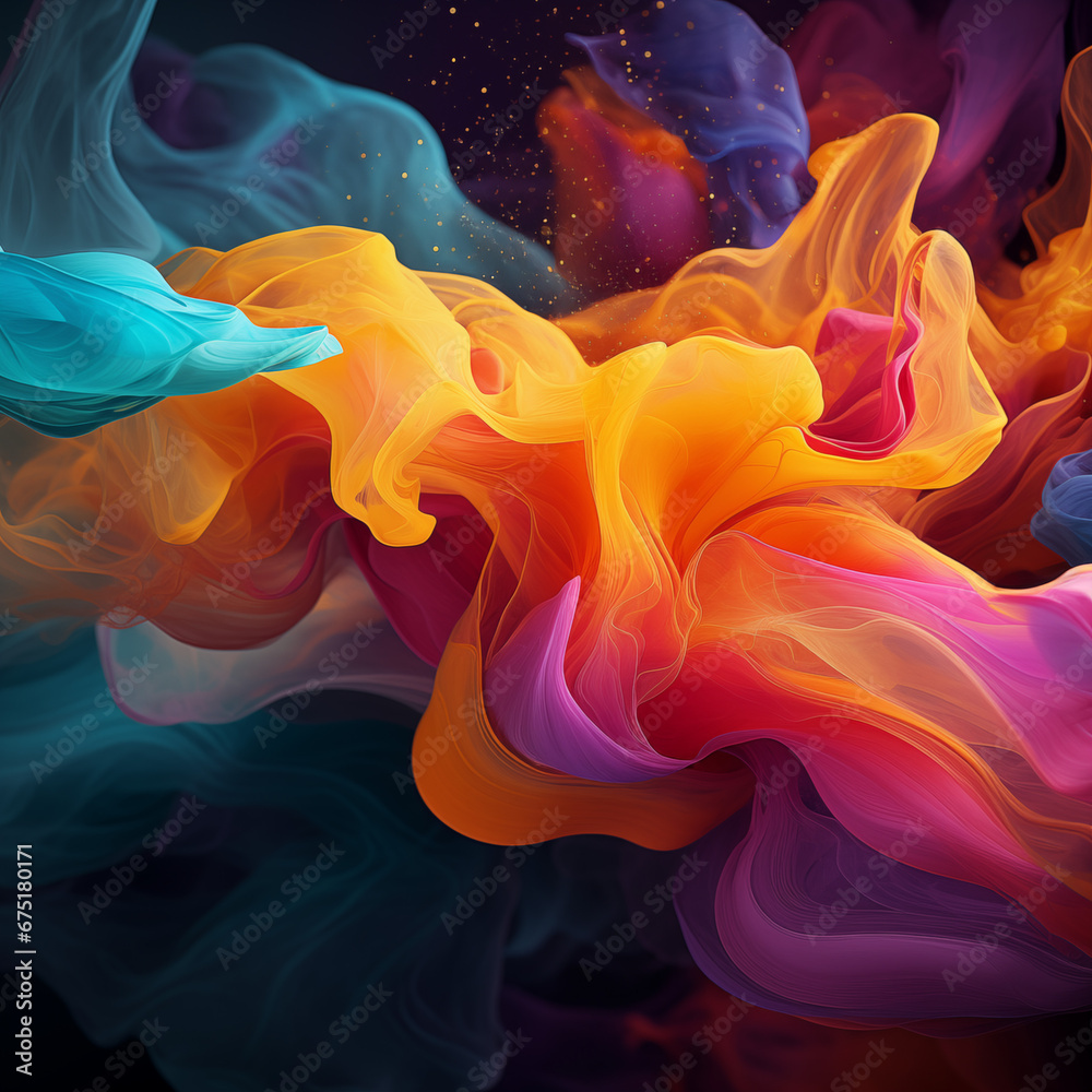 Obraz premium background abstraction red blue green orange colours colourful wallpaper