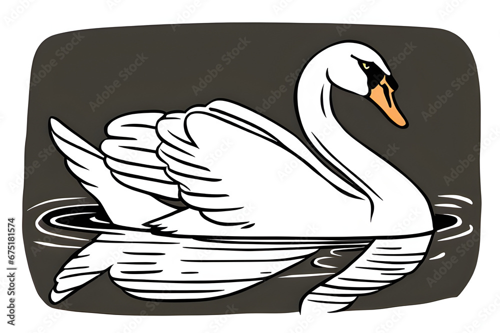 swan on the water,Generative AI swan on the water,Generative AI