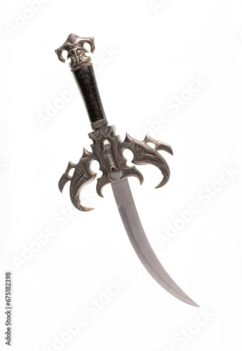 iron short sword isolated on white background