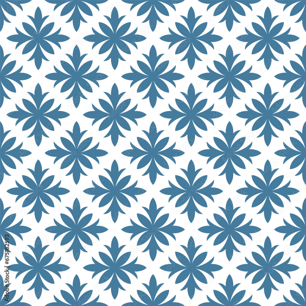 Seamless pattern with navy abstract flowers Seamless pattern with navy abstract flowers