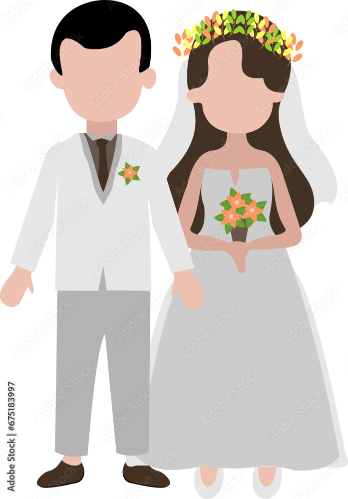 Couple Wedding Illustration Couple Wedding Illustration
