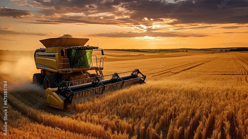 Naklejka premium agriculture field view north landscape illustration scenic countryside, farmland clouds, harvest travel agriculture field view north landscape