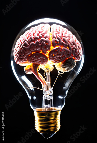 Human brain into glass bulb...