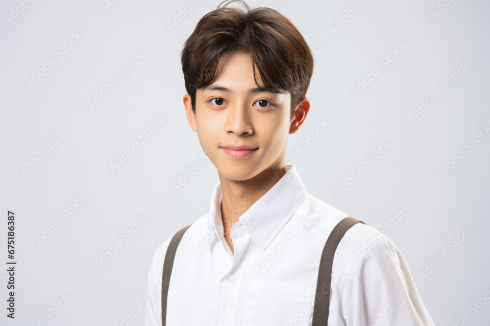 a man with a white shirt and suspenders a man with a white shirt and suspenders