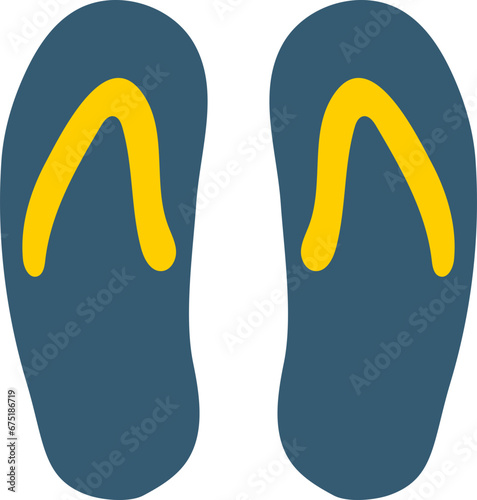 blue flip flops